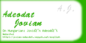 adeodat jovian business card
